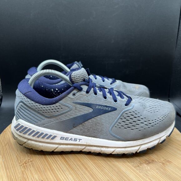 Brooks Beast 20 Men\'s Size 8.5 Blue Gray Running Shoes Sneakers